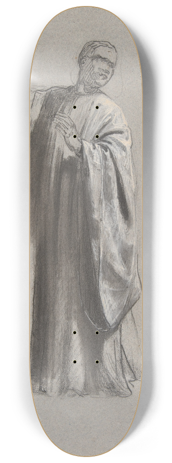 Isidore Pils - Drapery Study for a Cleric (lower register) 8.25 inch art skate deck