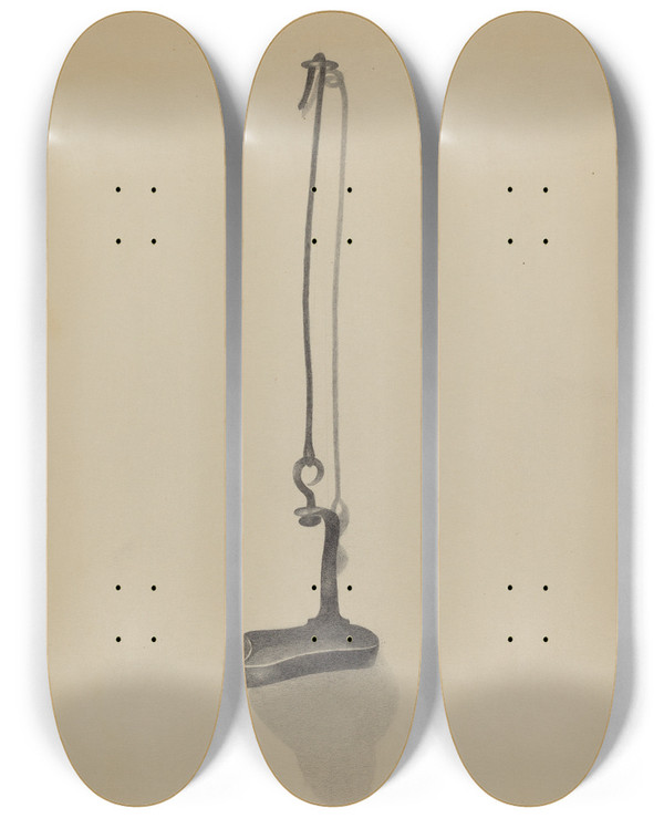 Triptych art skateboard deck of Anna Aloisi Hanging Lamp by Anna Aloisi