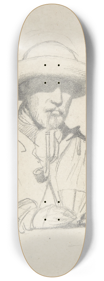 Isidore Pils - Portrait of Thodore Ballu 8.25 inch art skate deck