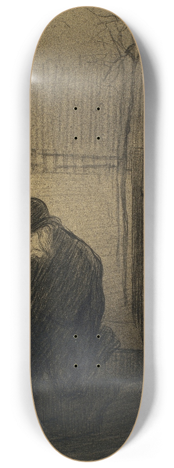 Isidre Nonell - The Park in January 8.25 inch art skate deck