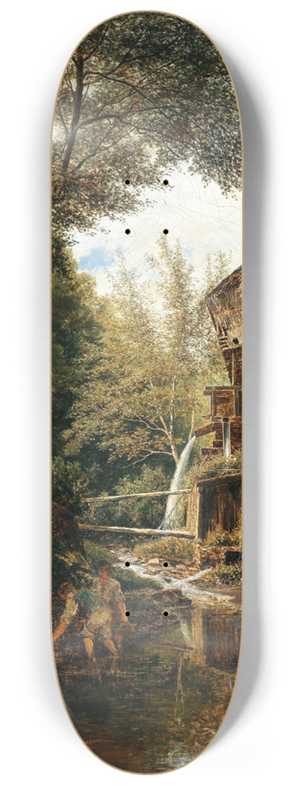 Alfred Zoff - An Old Mill above Prtschach 8.25 inch art skate deck
