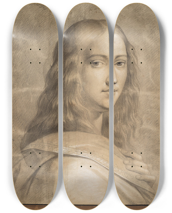 Triptych art skateboard deck of Philipp Jakob Becker Untitled_4 by Philipp Jakob Becker