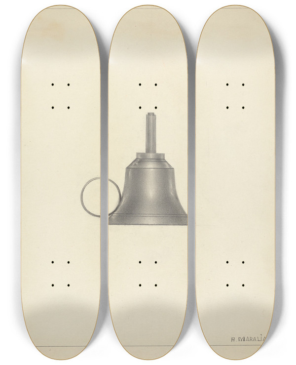 Triptych art skateboard deck of Arsen Maralian Lamp_1 by Arsen Maralian