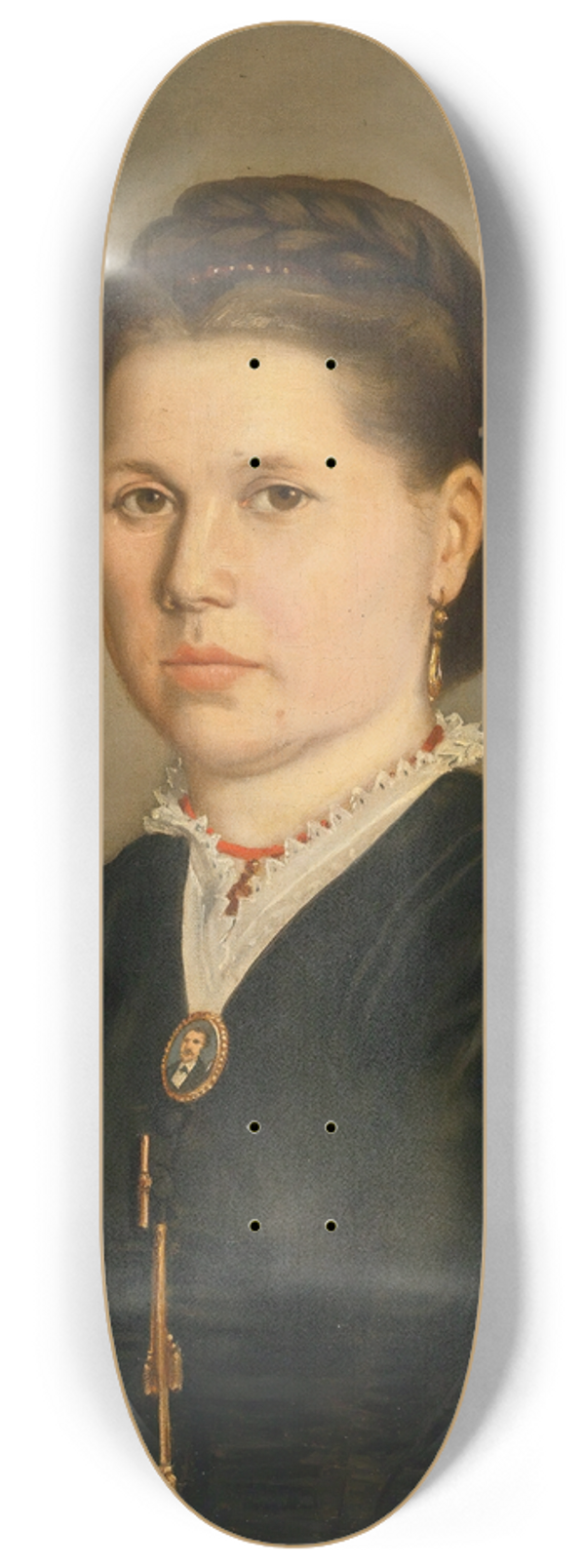 Italian School - Portrait Of A Woman 8.25 inch art skate deck
