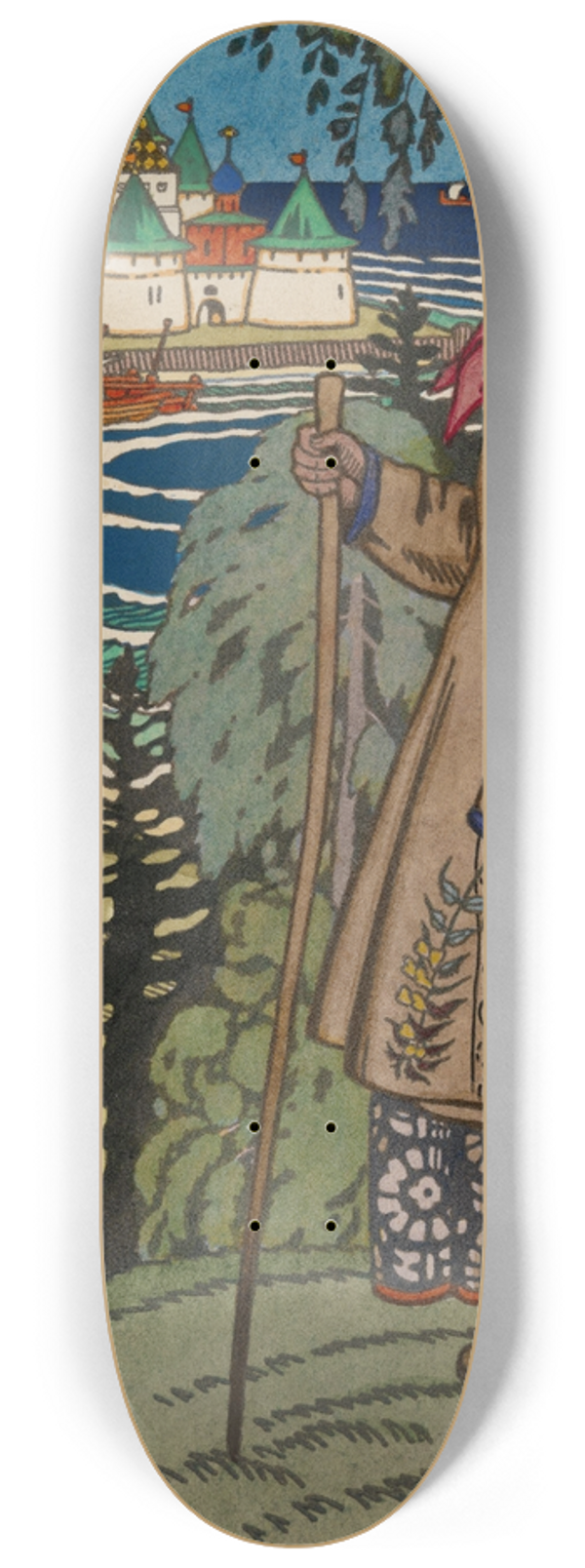 Ivan Bilibin - Peasant Girl 8.25 inch art skate deck