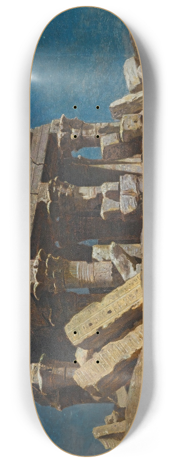 Ivan Fedorovich Choultse - The Ruined Temple Of Kom Ombo, Egypt 8.25 inch art skate deck