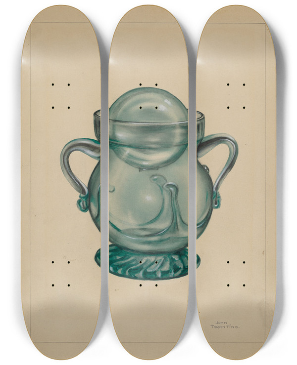 Triptych art skateboard deck of John Tarantino Sugar Bowl_3 by John Tarantino (1935)