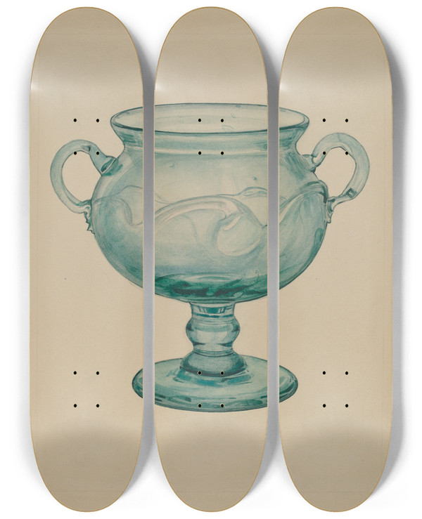 Triptych art skateboard deck of Rolland Livingstone Sugar Bowl_1 by Rolland Livingstone