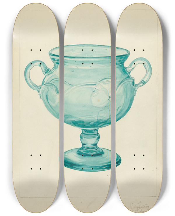 Triptych art skateboard deck of Rolland Livingstone Sugar Bowl_2 by Rolland Livingstone