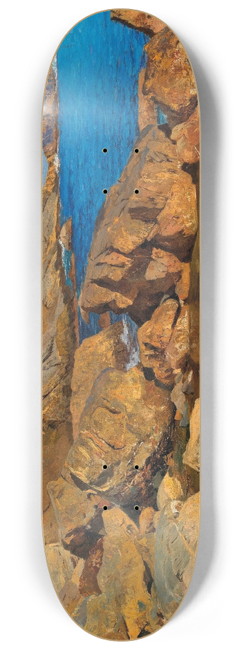 Alfred Zoff - Felsige Kste bei Nervi in Abendsonne 8.25 inch art skate deck