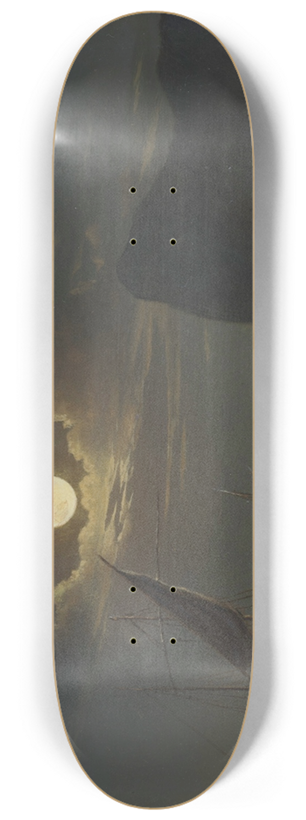Ivan Konstantinovich Aivazovsky - Moonlight 8.25 inch art skate deck