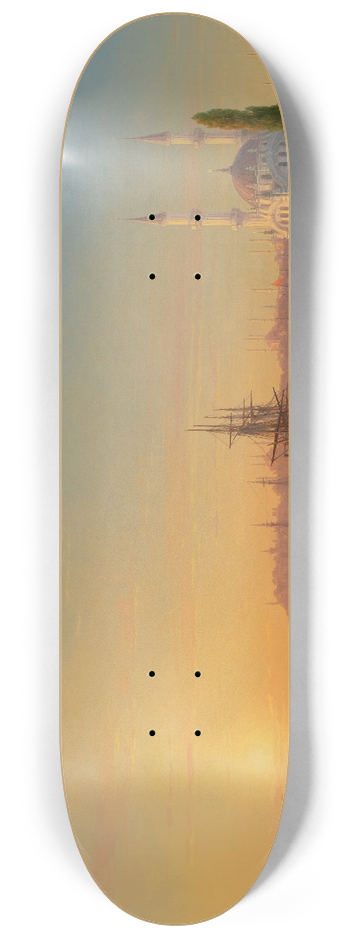 Ivan Konstantinovich Aivazovsky - View Of Constantinople And The Bosphorus 8.25 inch art skate deck