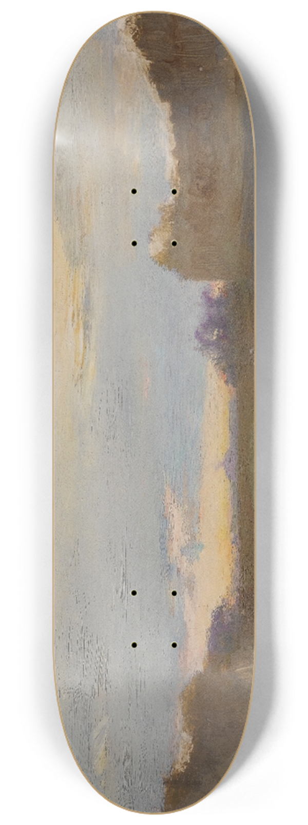 Ivan Pavlovich Pokhitonov - Evening View Of The Seine By The Louvre 8.25 inch art skate deck