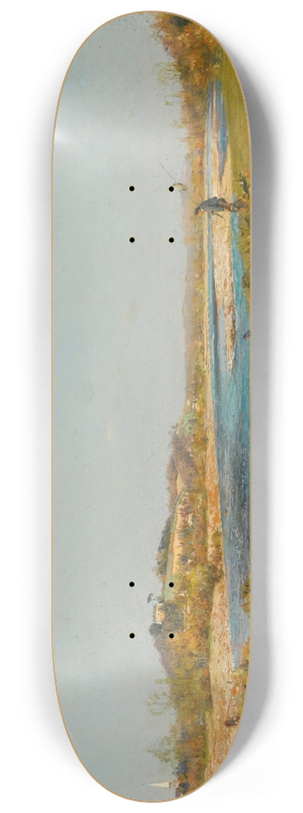 Ivan Pavlovich Pokhitonov - Fishermen Near Pau 8.25 inch art skate deck