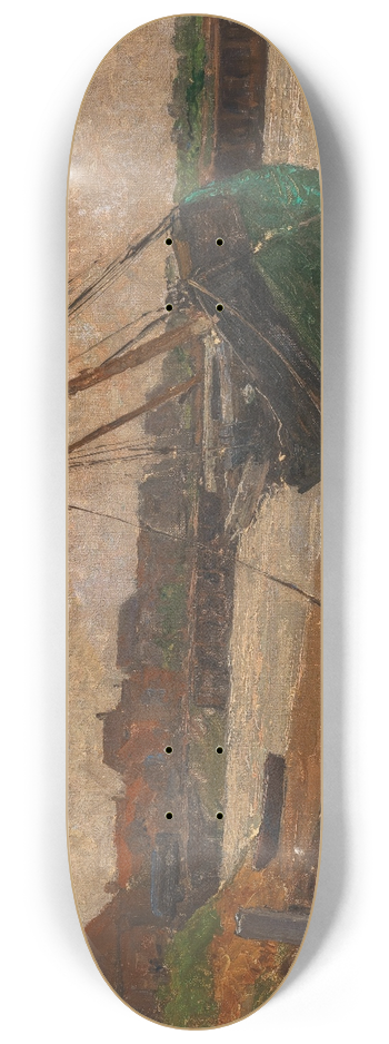 Alfred Zoff - Motiv aus Nieuport (Belgien) 8.25 inch art skate deck