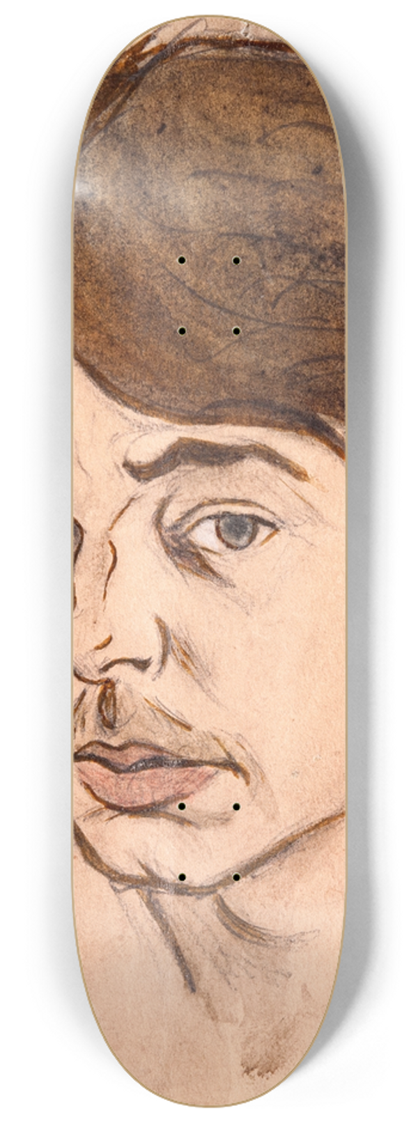 Ivar Arosenius - Self Portrait 8.25 inch art skate deck