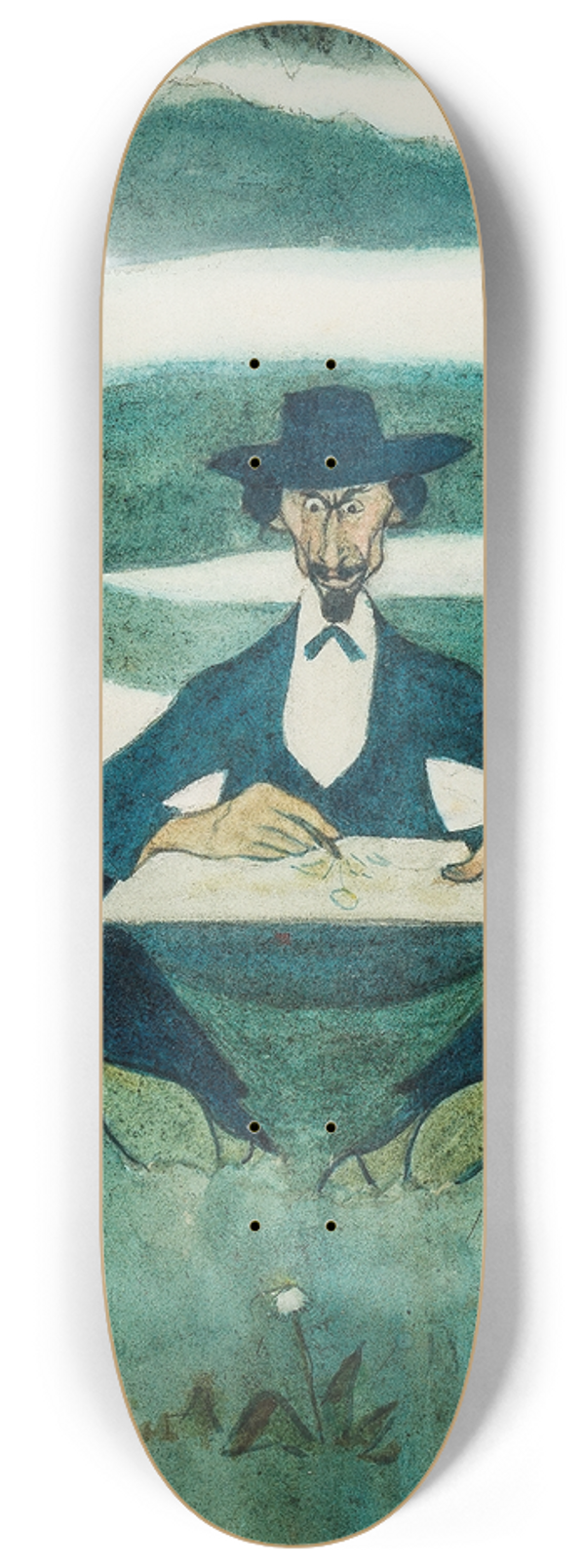 Ivar Arosenius - The First Flower of Spring. Portrait of Ole Kruse 8.25 inch art skate deck