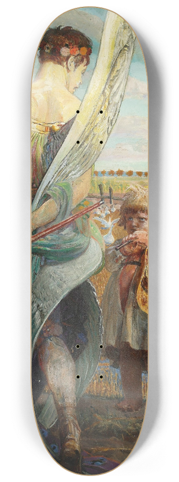 Jacek Malczewski - Angel, I shall follow thee 8.25 inch art skate deck
