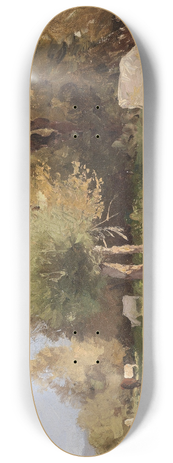Alfred Zoff - Sommerlandschaft mit Khen 8.25 inch art skate deck