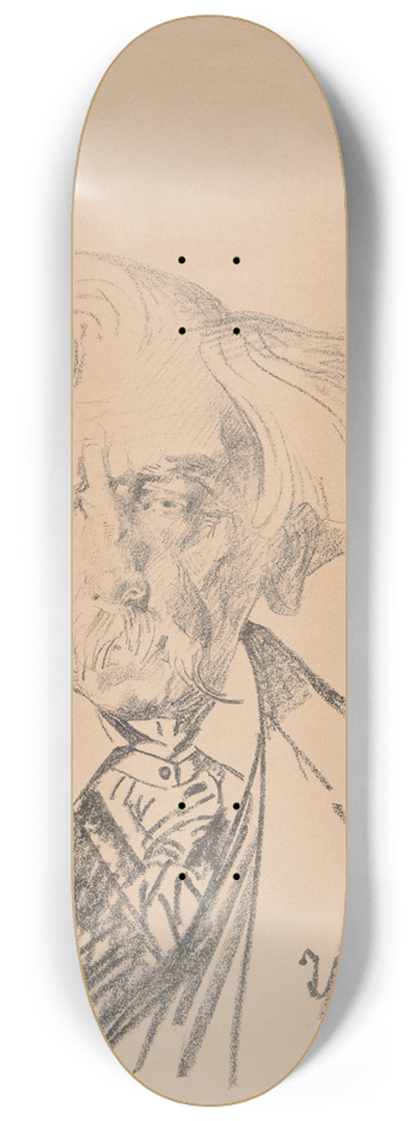 Jacek Malczewski - Portrait of Stanisaw Bryniarski 8.25 inch art skate deck