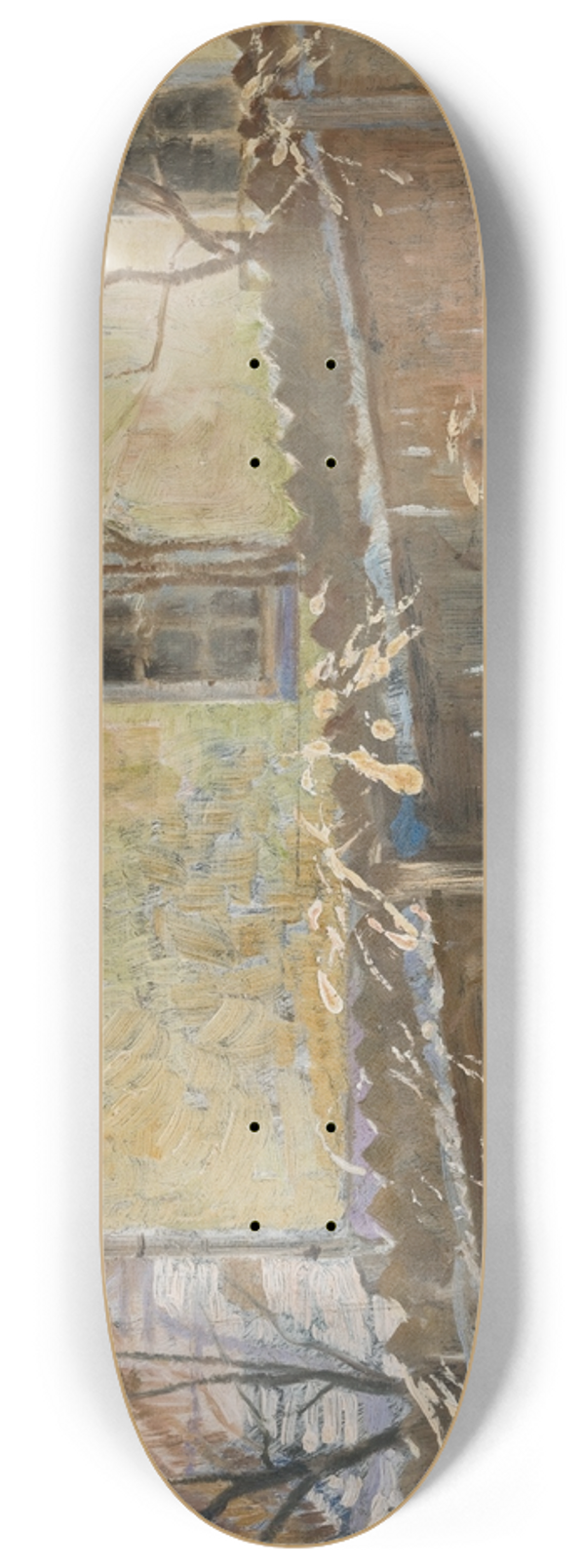 Jacek Malczewski - Winter Landscape 8.25 inch art skate deck