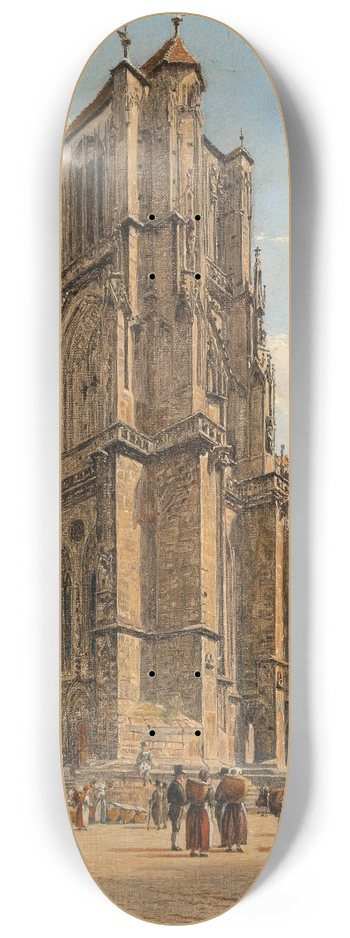 Jacob Alt - A View of the Regensburg Cathedral 8.25 inch art skate deck