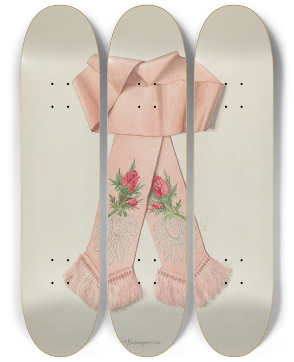 Triptych art skateboard deck of Carl Buergerniss Bible Book Marker by Carl Buergerniss (20-)