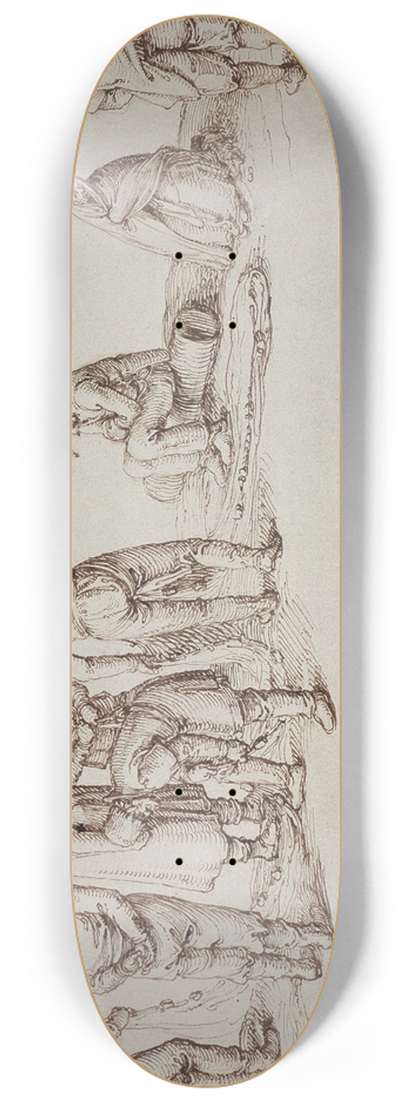 Jacob de Gheyn II - A group of fishermen 8.25 inch art skate deck