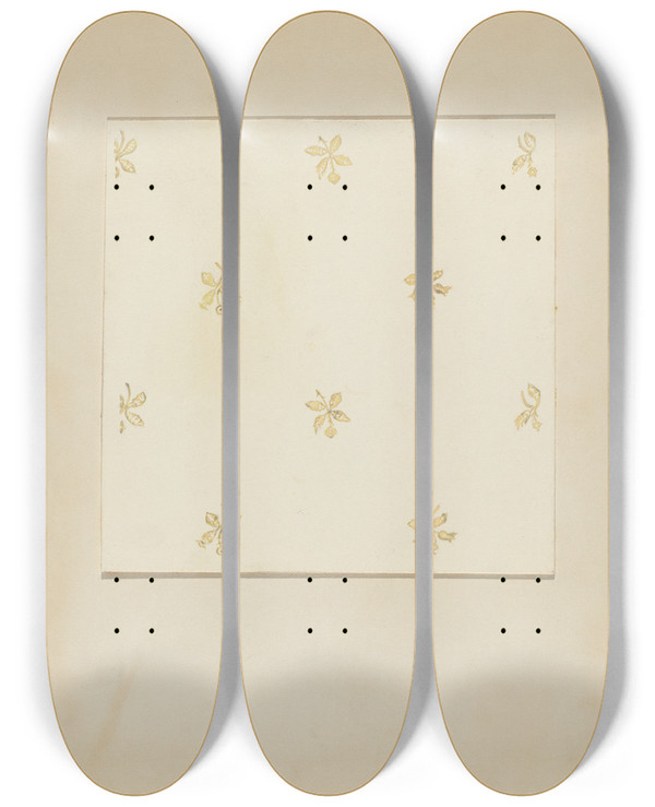 Triptych art skateboard deck of George Robin Wall Paper_3 by George Robin