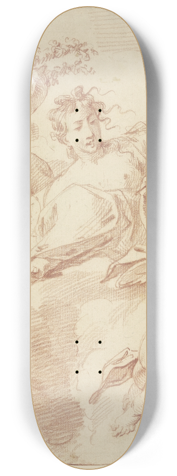 Jacob de Wit - Flora with two genii 8.25 inch art skate deck