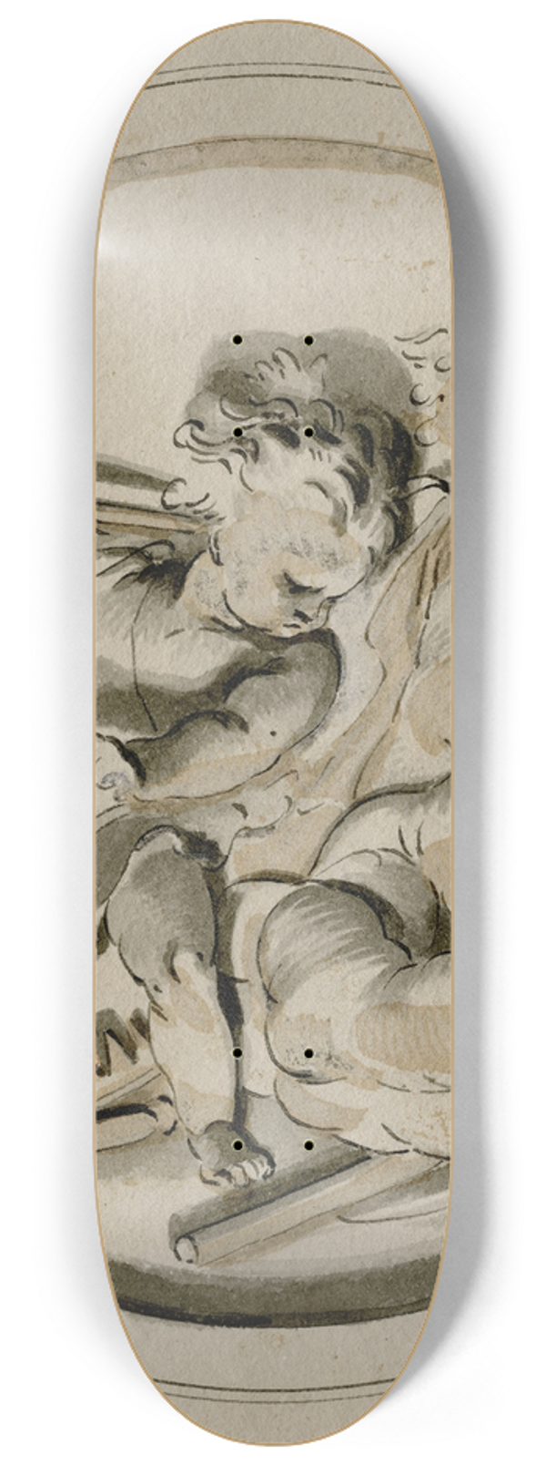 Jacob de Wit - Stoeiende putti in een medaillon 8.25 inch art skate deck