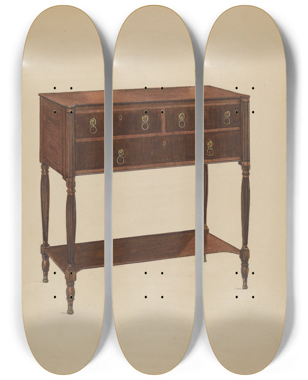 Triptych art skateboard deck of Nicholas Gorid Side Board by Nicholas Gorid (20-)
