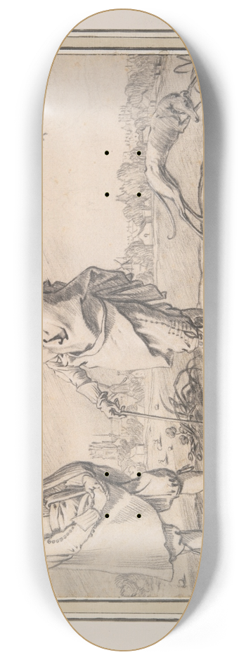 Jacob Gerritsz Cuyp - Portrait of two gentlemen fromDordrecht 8.25 inch art skate deck