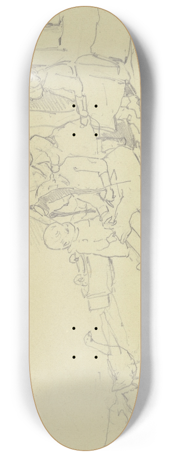 Jacob Happ - Vier Kinder vor der Haustr 8.25 inch art skate deck