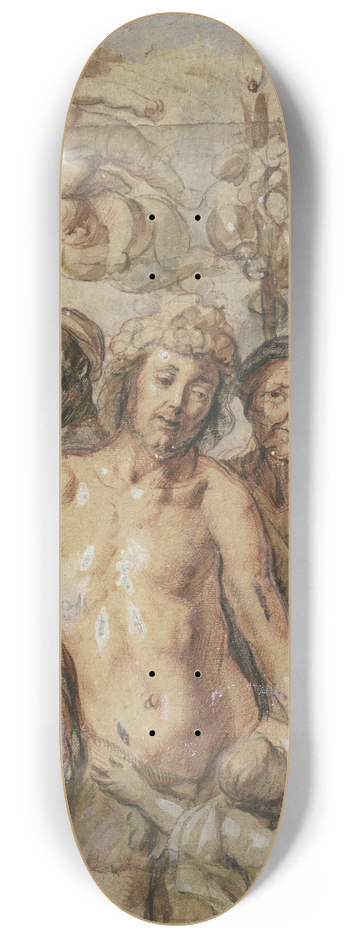 Jacob Jordaens - Bacchantenzug (Triumph des Bacchus) 8.25 inch art skate deck