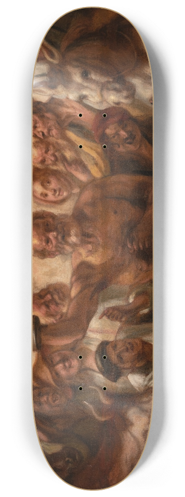 Jacob Jordaens - Diogenes Searching for an Honest Man 8.25 inch art skate deck