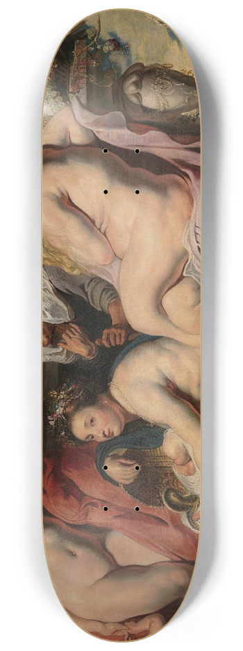 Jacob Jordaens - The Daughters of Cecrops Finding the Child Erichthonius 8.25 inch art skate deck