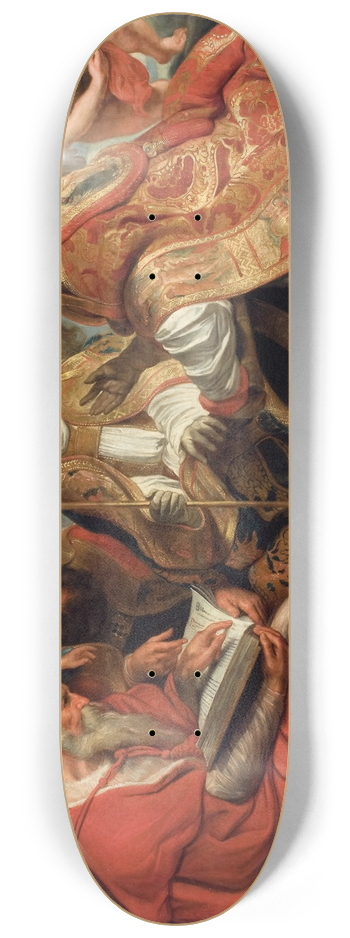 Jacob Jordaens - The Four Fathers of the Latin Church 8.25 inch art skate deck