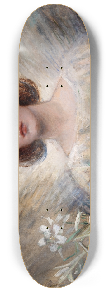 Alice Pike Barney - Easter Lilies 8.25 inch art skate deck