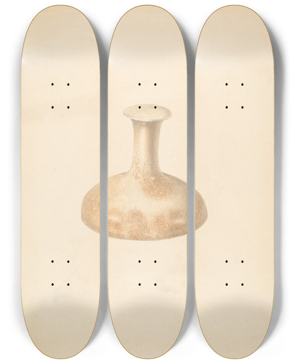 Triptych art skateboard deck of Roberta Spicer Butter Mold_2 by Roberta Spicer