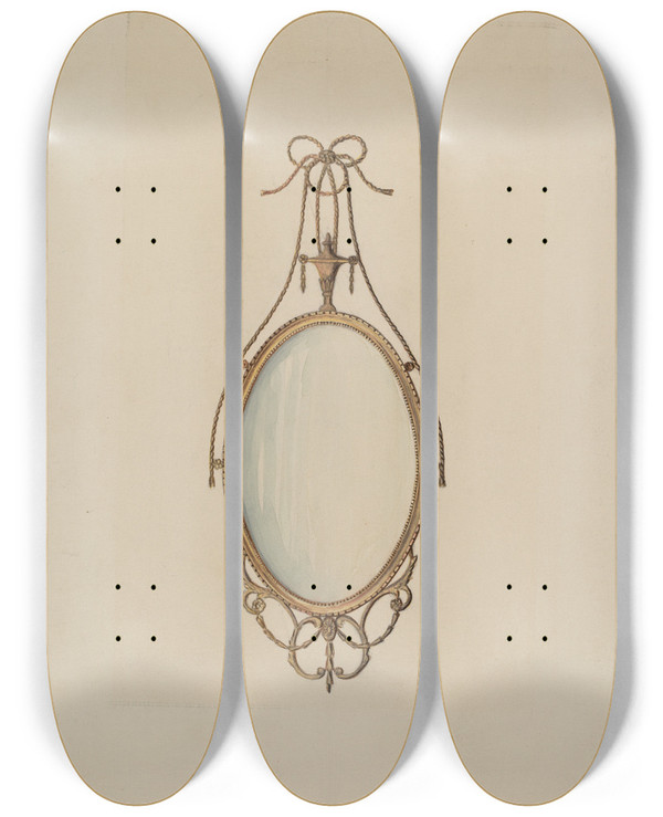 Triptych art skateboard deck of Nicholas Gorid Mirror_4 by Nicholas Gorid (20-)