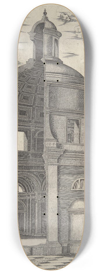 Jacobus Bos - Templum Neptuni Propre Puteolanum Urbem 8.25 inch art skate deck