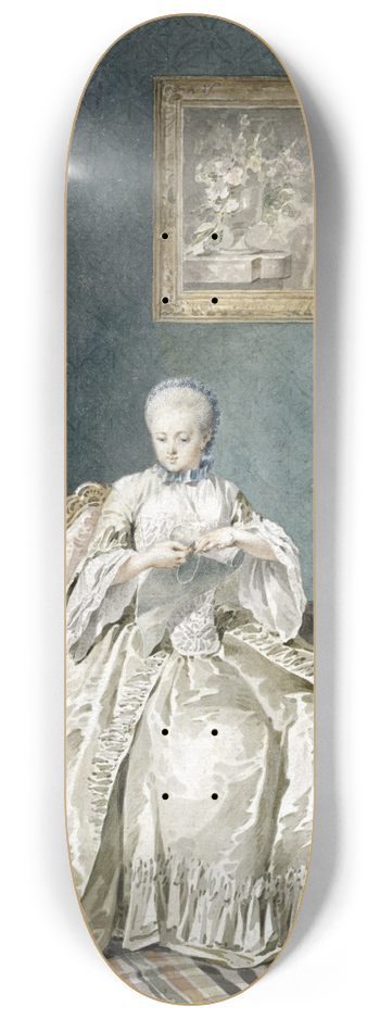 Jacobus Buys - Jeune Brodeuse  la cage 8.25 inch art skate deck