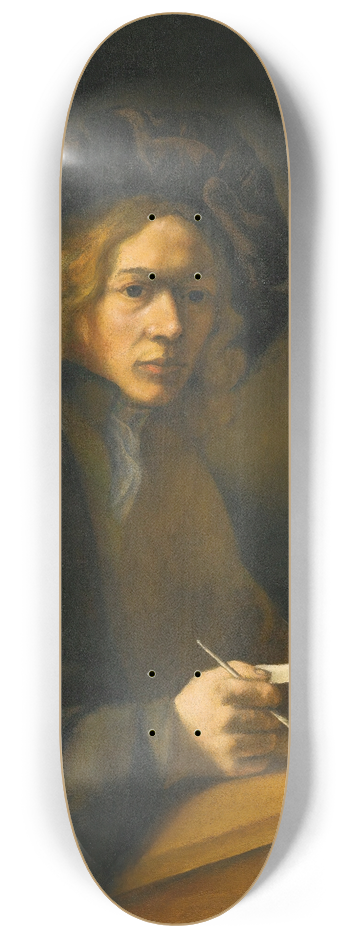 Jacobus Levecq - A Young Man At A Writing Desk 8.25 inch art skate deck