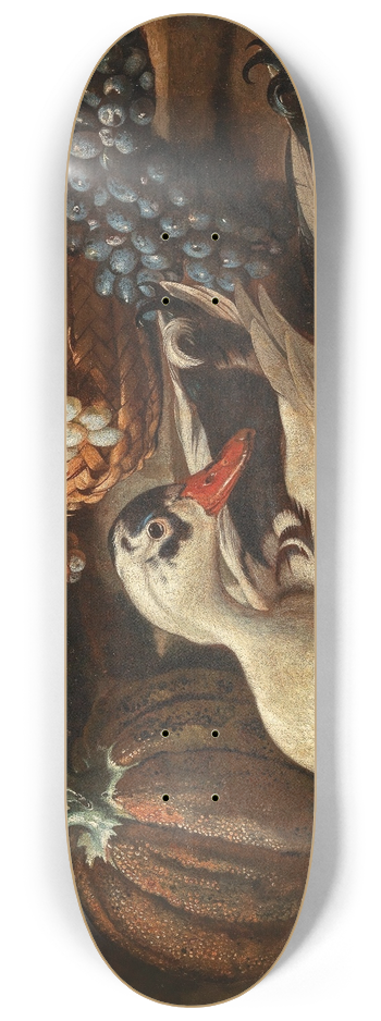Jacob van de Kerckhoven - A fruit still life with a brace of duck 8.25 inch art skate deck