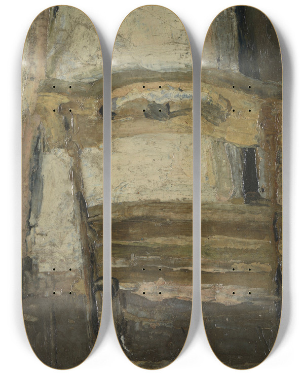 Triptych art skateboard deck of James Ensor Back Of A Chair by James Ensor (1860-1949)