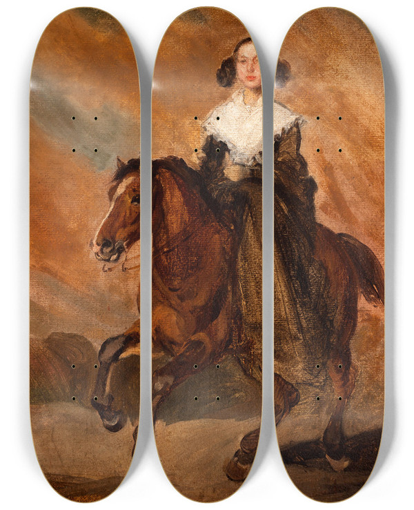 Triptych art skateboard deck of Piotr Michaowski Amazon by Piotr Michalowski (1800-1855)