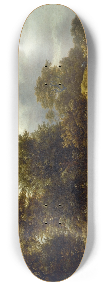 Jacob van Ruisdael - A Wooded Landscape with a Pond 8.25 inch art skate deck
