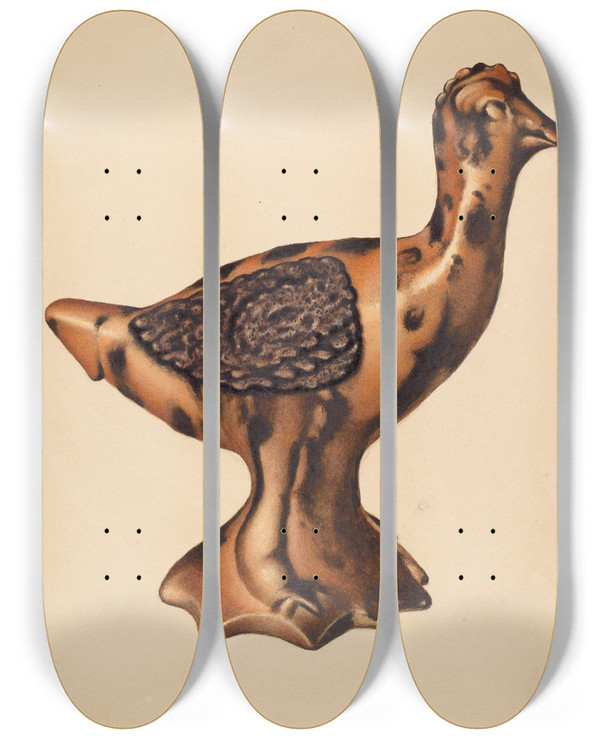 Triptych art skateboard deck of Aaron Fastovsky Bank_1 by Aaron Fastovsky