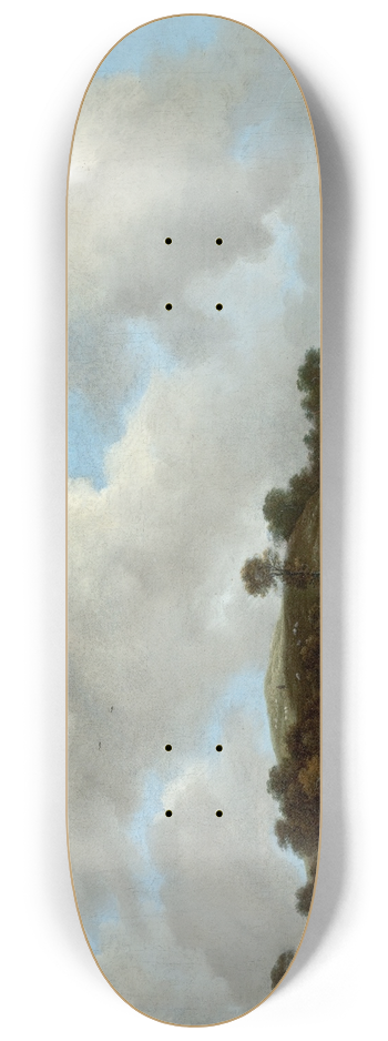 Jacob van Ruisdael - View of Grainfields with a Distant Town 8.25 inch art skate deck